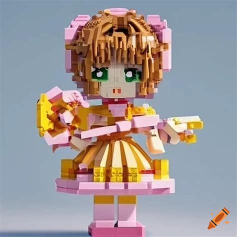 Anime Character Cardcaptor Sakura Made Of Lego Blocks Happy On Craiyon