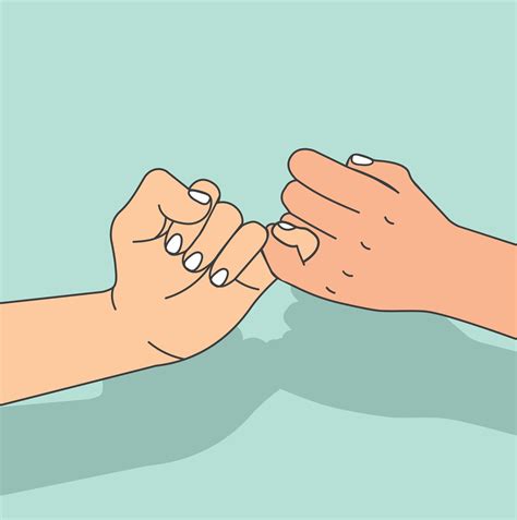 Hands Making A Pinky Promise Gesture 1734484 Vector Art At Vecteezy