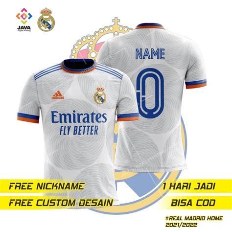 Jual Jersey Baju Kaos Real Madrid Home Full Printing Grade