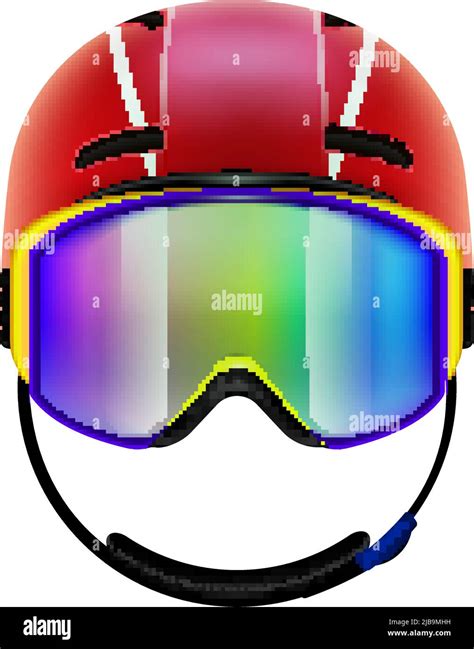 Ski Snowboard Equipment Realistic Composition With Isolated Image Of