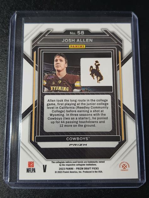 Josh Allen Prizm Draft Picks 2023 Buffalo Bills Variation Prizm