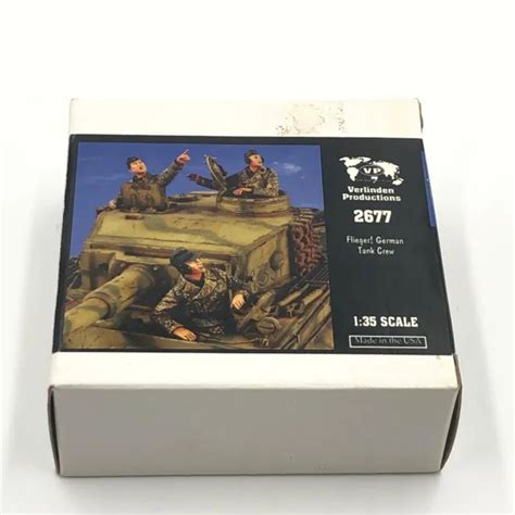 Verlinden 1 35 Andflieger And German Tank Crew Wwii 3 Half Figures [resin