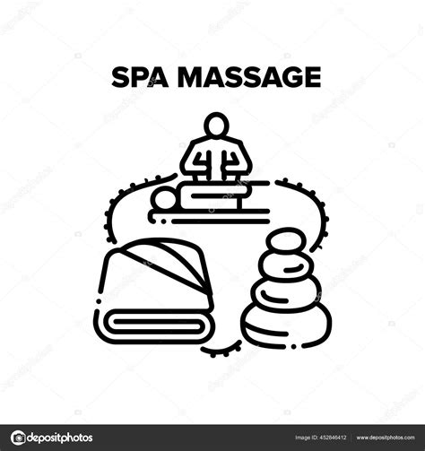 Spa Massage Vector Black Illustrations Stock Vector By ©pikepicture 452846412