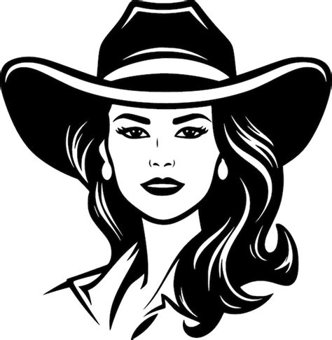 Premium Vector Cowgirl Minimalist And Simple Silhouette Vector