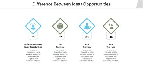 Difference Between Ideas Opportunities Ppt Powerpoint Presentation