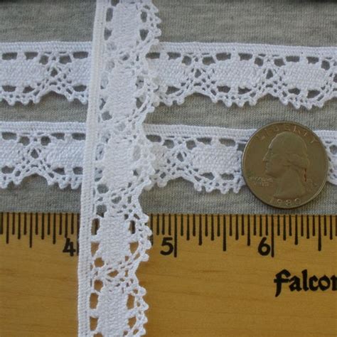 White Cotton Crochet Chevron Edge Lace Trim 3 8 10MM Etsy