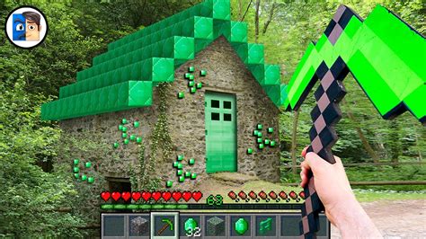 Minecraft In Real Life POV EMERALD HOUSE In Realistic Minecraft EN LA