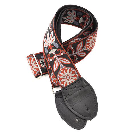 Souldier Guitar Strap Gray Daisy Black Ends Reverb