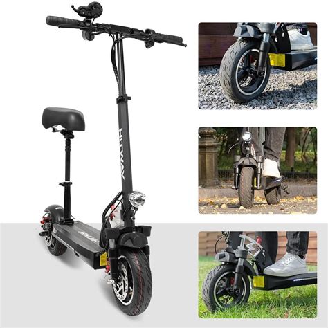 HITWAY Elektro Scooter E Roller Mit Sitz 40 Km Faltbarer Elektroroller