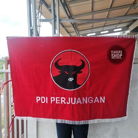 Jual Bendera Pataka Partai Pdip Pdi Perjuangan X Cm Full Bordir