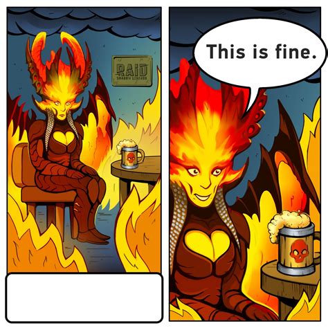 Raid Shadow Legends This Is Fine Blank Template - Imgflip