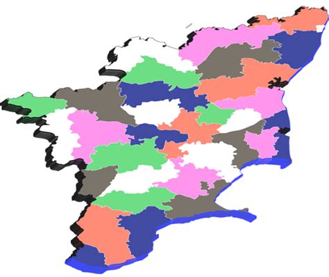 District Wise Map Of Tamil Nadu