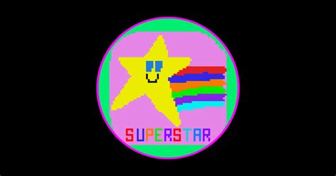 Pixel Superstar Stars Sticker Teepublic