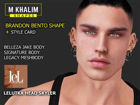 Second Life Marketplace Brandon Bento Male Shape For Lelutka Head