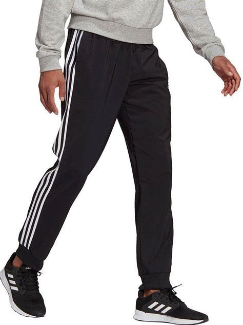 Adidas Aeroready Essential Tapered Cuff Woven 3 Stripes Pant Black