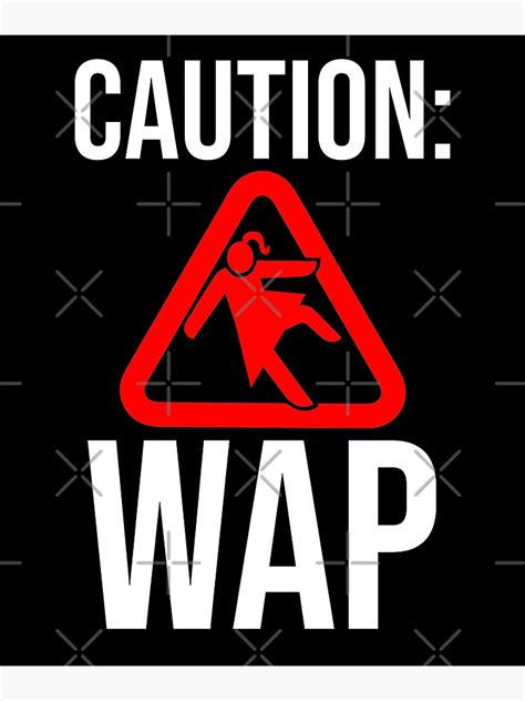 Caution WAP Wet Ass Pussy Slippery Floor Poster By Wrestletoys