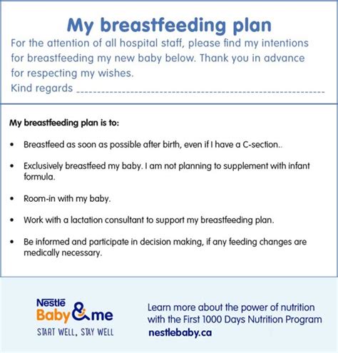 Hospital Breastfeeding Checklist And Plan Nestlé Baby And Me