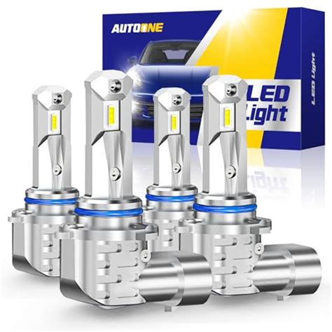 AUTOONE 9005 9006 LED Bulbs Combo Super Bright 6000K White 9005 HB3