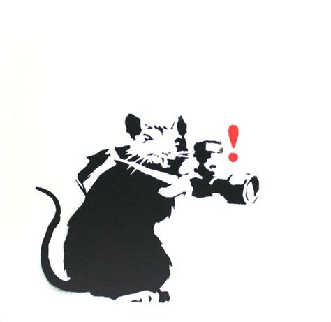 【楽天市場】バンクシー アートパネル Banksy Banksy「パパラッチ ラットpaparazzi Rats」キャンバスジークレ