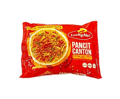 Lucky Me! Instant Pancit Canton Extra Hot Chili Flavor 75g