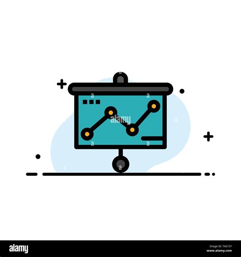 Chart Presentation Graph Projector Business Flat Line Filled Icon