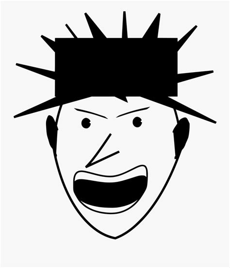 Anger Angry Face Clipart Black And White - Anger , Free Transparent ...