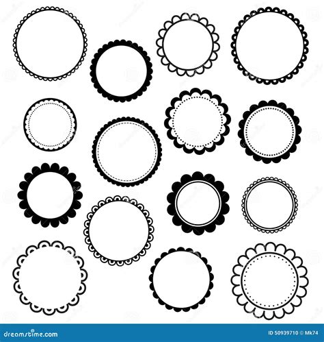 Scalloped Frames Stock Vector Illustration Of Scalloped