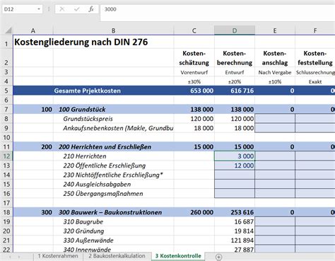 Kostenaufstellung Hausbau Kostenloses Excel Tool Mit Baupreisen