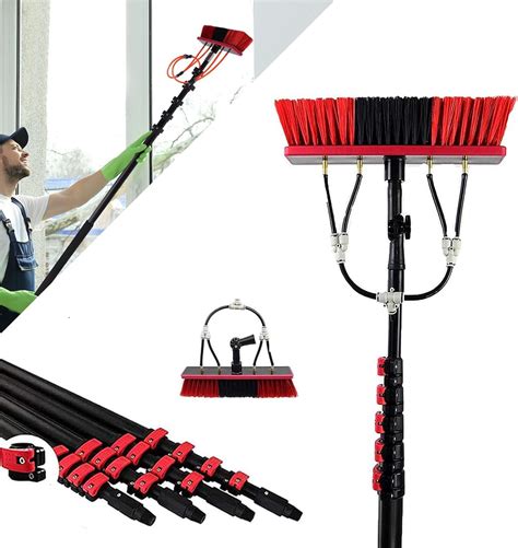 Water Fed Telescopic Brush Ft M Window Cleaning Pole Witriolik