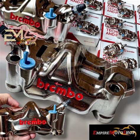 Jual Brembo GP4RX Kaliper CNC Billet Pitch 100mm Nickel Caliper 1 Set