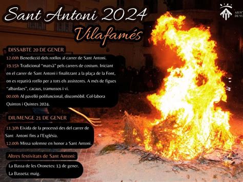 Programaci N De Las Fiestas De Sant Antoni En Vilafam S