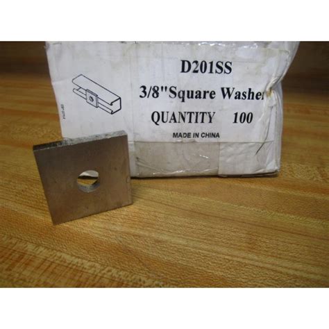 Unistrut D201ss 38 Square Washer Pack Of 100 Mara Industrial