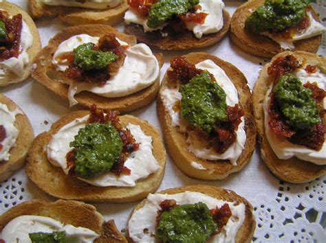 Sundried Tomato Basil Pesto Canapes Easy