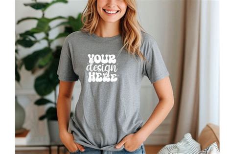 Bella Canvas 3001 Female T Shirt Mockup Graphic By Mockupseasy · Creative Fabrica