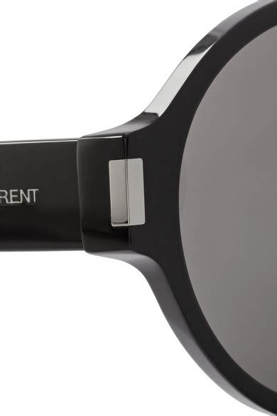 Saint Laurent Round Frame Acetate Sunglasses Net A Porter