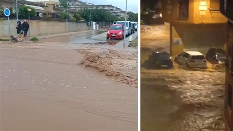 Des Pluies Torrentielles Provoquent Des Inondations En Espagne