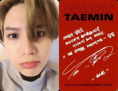 Shinee Taemin Costume Gray Back Red With Print Signature And