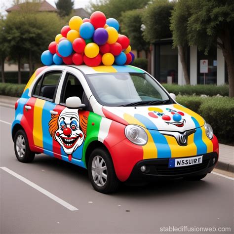 Clown Car with Nsure Branding - Creative Idea | Stable Diffusion Online