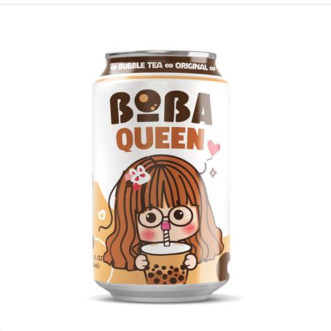 Boba Queen Original Bubble Tea Drink Can Ml