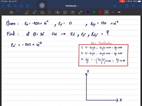 SOLVED:The state of strain on an element has components ϵx=-400(10^-6 ...