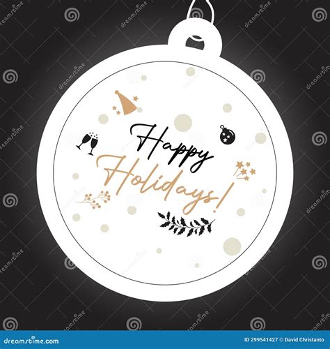 Happy Holidays Vector Background Stock Illustration - Illustration of ornament, december: 299541427