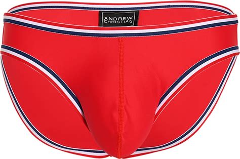 Amazon Andrew Christian Racer Bikini W Almost Naked Red Large Clothing Shoes Jewelry