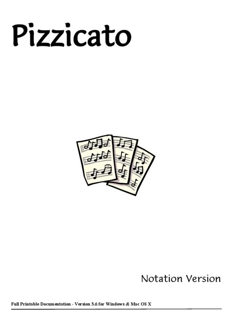 Music Notation Software User Guide (Pizzicato Notation) | PDF | Clef ...