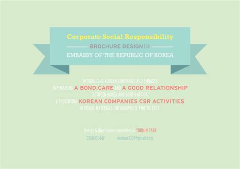 Csr Brochure By Korean Embassy In Sa On Behance