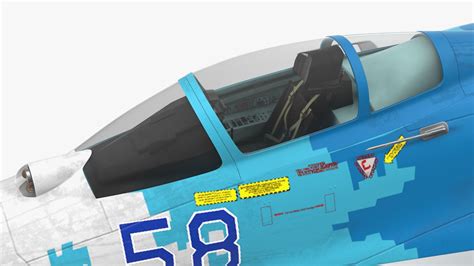 Ukrainian Sukhoi Su Flanker Fighter Aircraft D Model Gltf