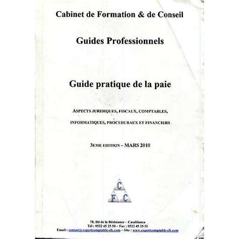 Guides Professionnels Guide Pratique De La Paie Almouggar