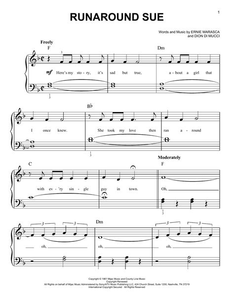 Runaround Sue | Sheet Music Direct