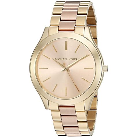 Montre Michael Kors Runway Mk Bracelet Ac Tate Et Acier Or Rose