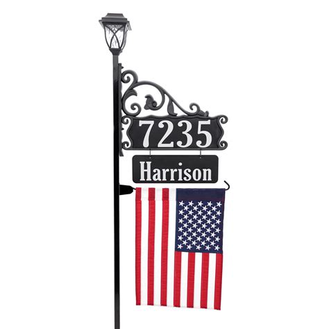 Address America Usa Handcrafted Double Sided Reflective Boardwalk Reflective Address Sign With