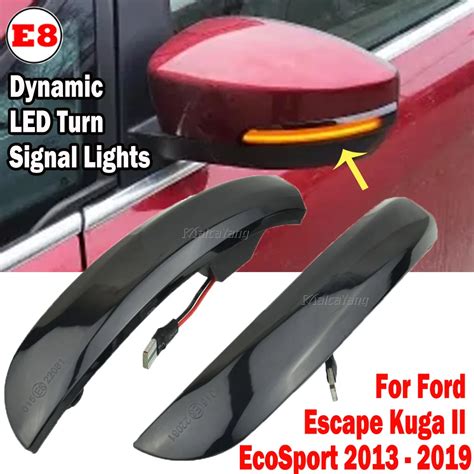 2 Pieces Dynamic Blinker LED Turn Signal Lights Side Mirror Indicator